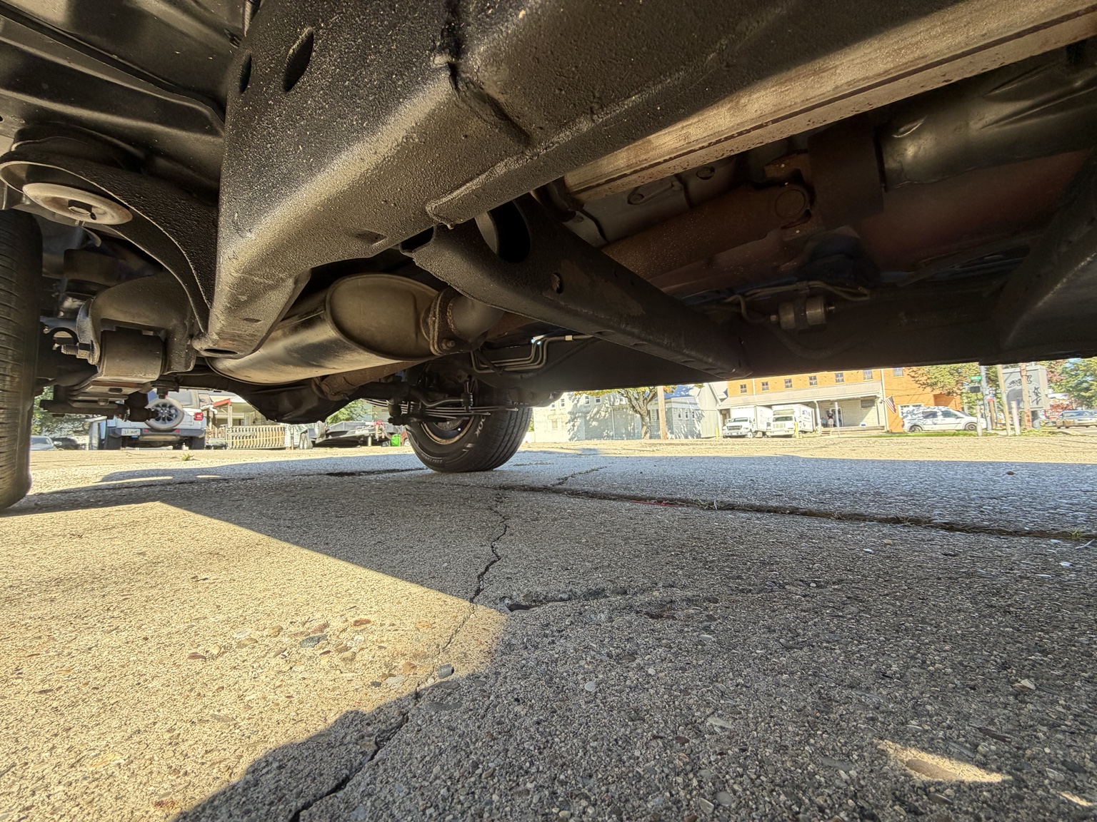 Blazer frame and exhaust view